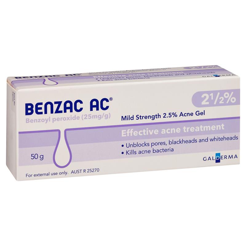 Image 1 for Benzac Ac Gel 2.5% 50g