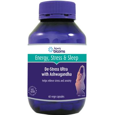 Image 1 for Henry Blooms De-Stress Ultra with Ashwagandha Capsules x 60