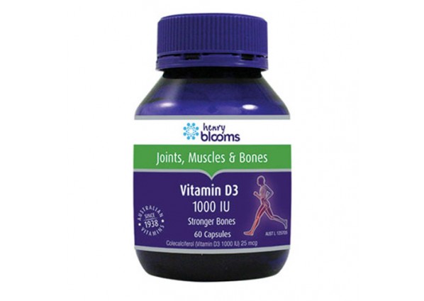 Image 1 for Henry Blooms Vitamin D3 1000IU Capsules x 60