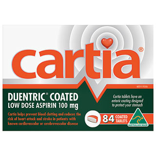 Image 1 for Cartia 100mg Aspirin Tablets x 84 