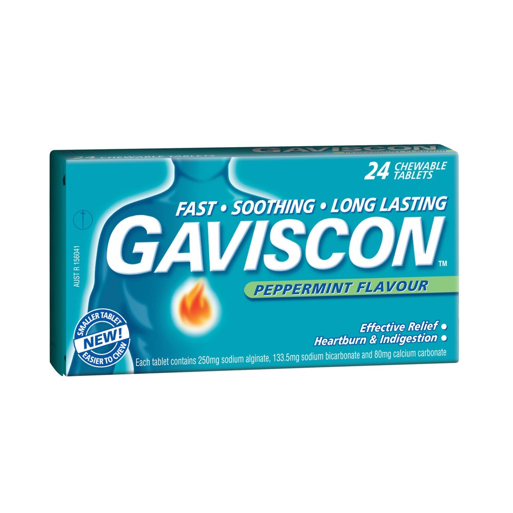 Image 1 for Gaviscon Peppermint Tablets 24