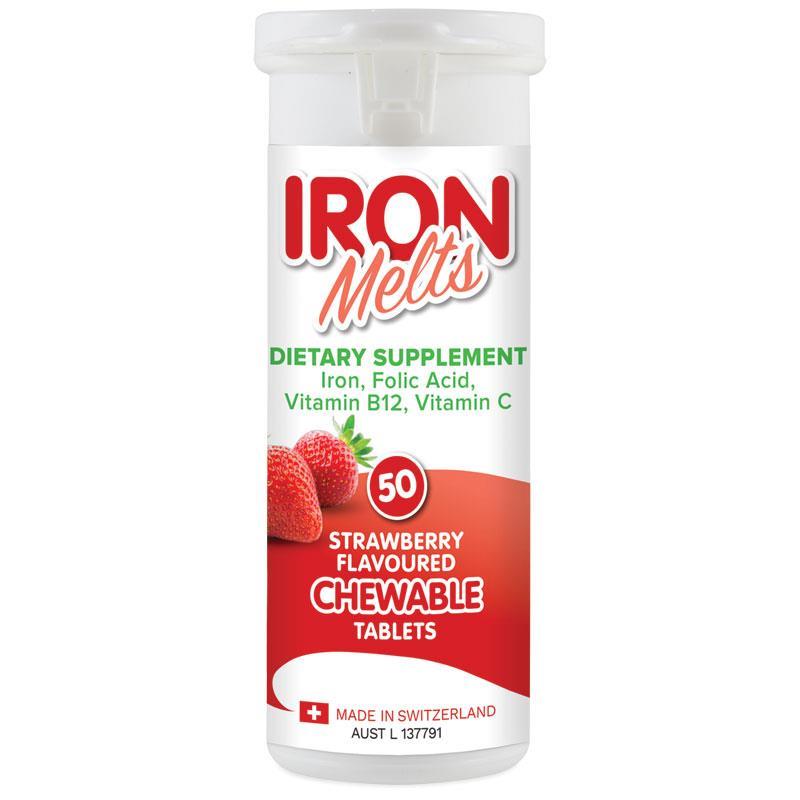 Image 1 for Iron Melts Chewable Tablets 50