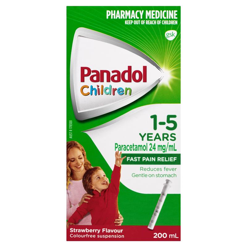 Image 1 for Panadol Children 1-5 Years Colour Free Strawberry Flavour 200mL