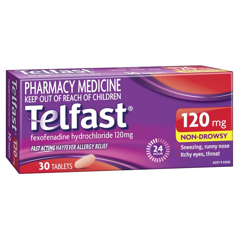 Thumbnail for Telfast 120mg Tablets 30
