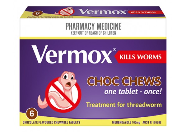 Image 1 for Vermox Choc Chews Treatment for Threadworm x 6 