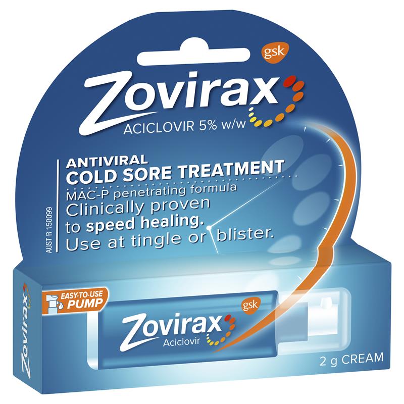 Image 1 for Zovirax  Cold Sore Cream Pump 2g