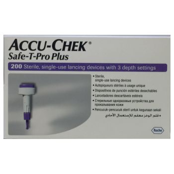 Thumbnail for Accu-Chek Safe-T-Pro  Plus - Single Use Lancing Devices 200