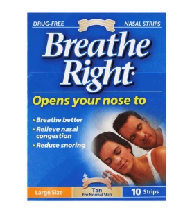 Image 1 for Breathe Right Nasal Strips Large Tan x 10