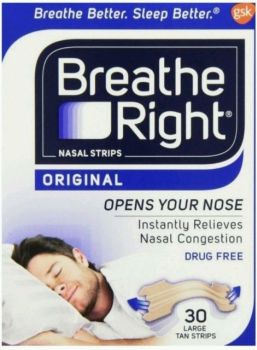 Image 1 for Breathe Right Nasal Strips Large Tan x 30 