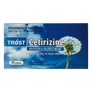 Image 1 for Trust Cetirizine 10mg Tablets 10