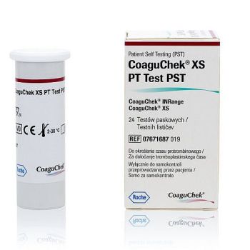 Image 1 for CoaguChek XS PT Test PST 24 strips ( Strips for CoaguChek INRange ) 