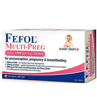 Image 1 for Fefol Multi-Preg With Omega 3 & Iodine Capsules x 60