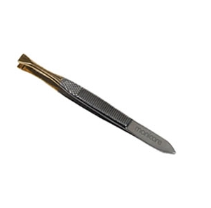 Image 1 for Manicare Tweezers Gold Tipped Flat (36400)