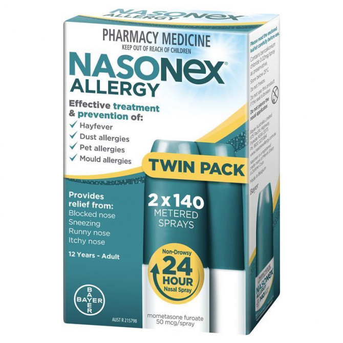 Image 1 for Nasonex Allergy 140 Spray Twin Pack (140 X 2)