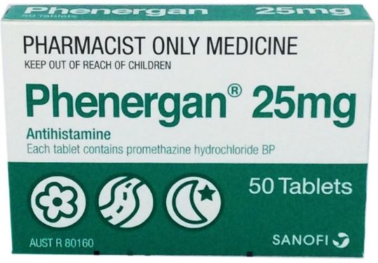 Image 1 for Phenergan  25mg Tablets 50 