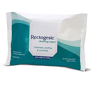 Image 1 for Rectogesic Cleansing Wipes x 25 Alcohol Free Wipes