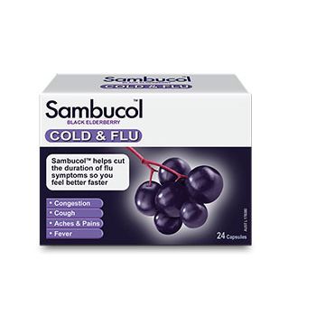 Image 1 for Sambucol Cold & Flu Capsules x  24