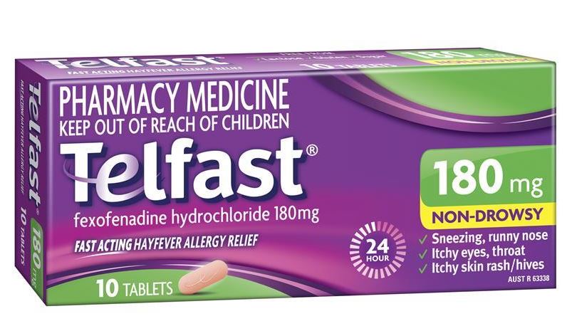 Image 1 for Telfast 180mg Tablets 10's