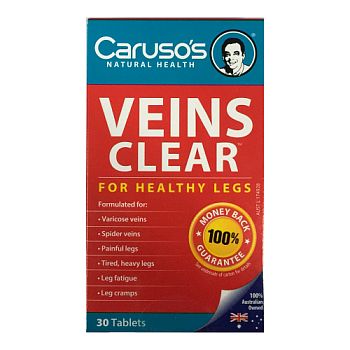 Image 1 for Caruso's Natural Health Veins Clear 30 Tablets