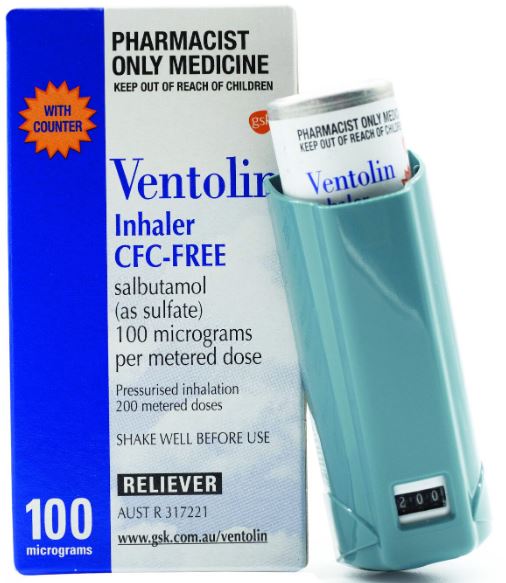 Thumbnail for Ventolin Inhaler 100mcg 200 Dose